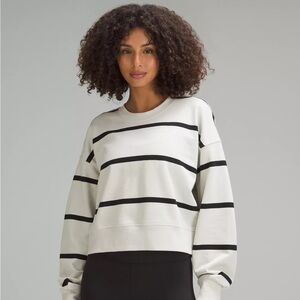 Lululemon Perfectly Oversized Cropped Crew Striped Size 4